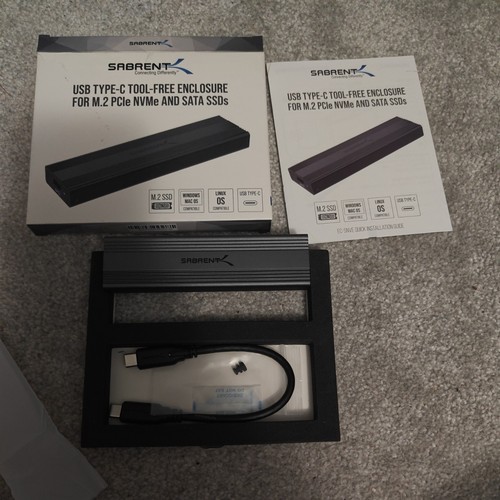 Sabrent nvme enclosure - sabrent, m.2