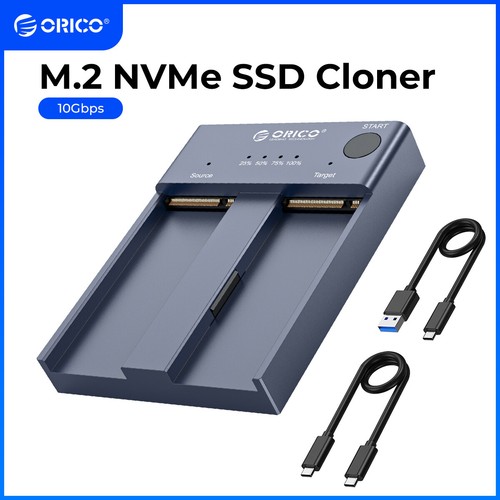Orico dual bay nvme enclosure - dual-bay,